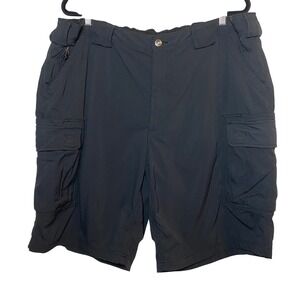 Duluth Trading Co. 2XL Mens Black Nylon Cargo‎ Shorts Outdoor Casual Gorpcore